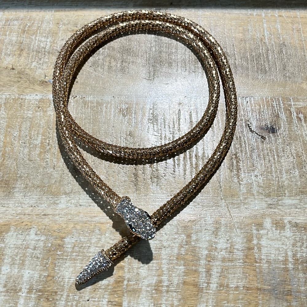 Vintage Crystal Snake Necklace
